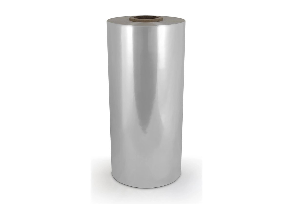 Roll of clear polyethylene shrink film