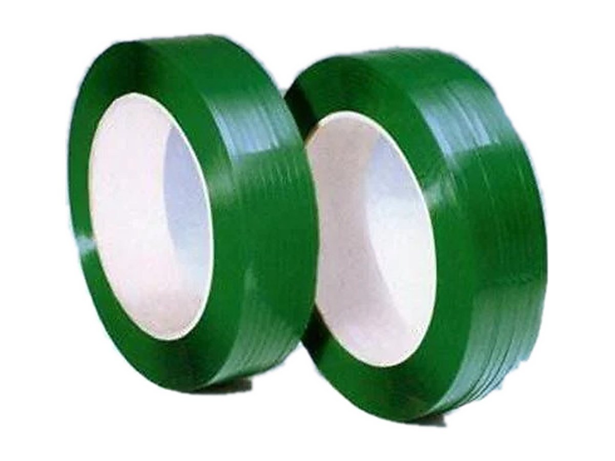 Wide-format steel-replacement PET strapping coils